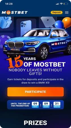 Download Mostbet app